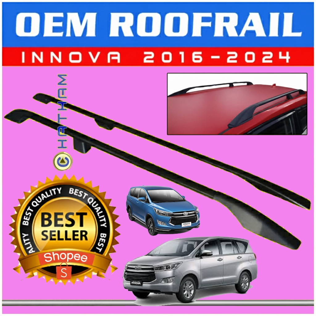 OEM Roof Rail for Toyota 2016 to 2024 ( No Drill Clip-Type ) Roofrail ...