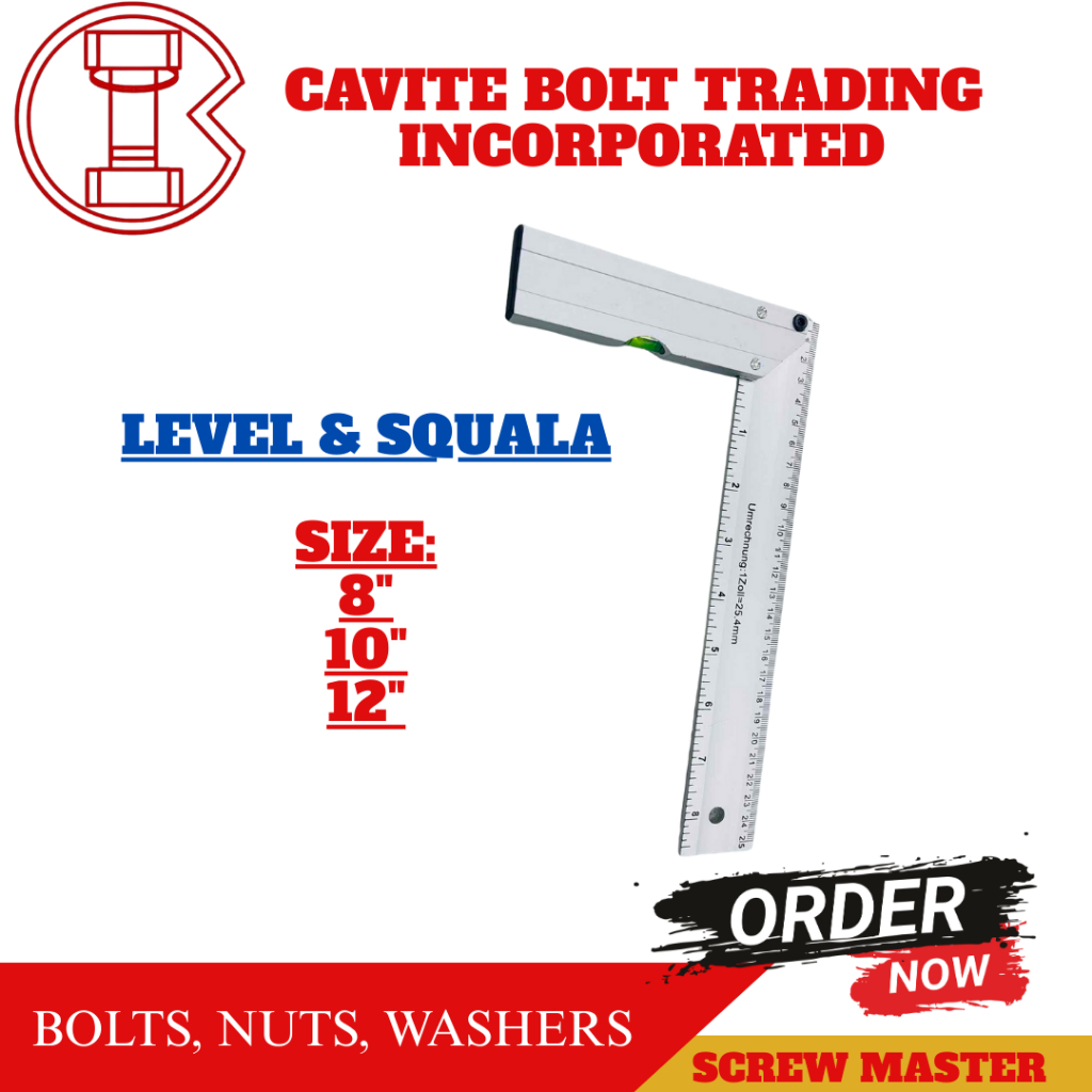 ALUMINUM SQUALA L-SQUARE WITH LEVEL 8