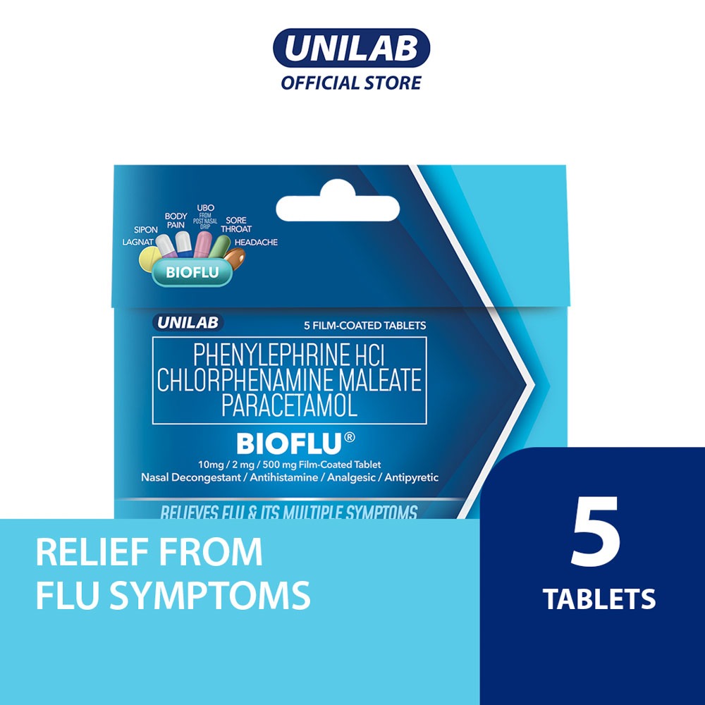 Unilab Bioflu 5 Tablets - Medicine for Relief of Flu and other symptoms ...