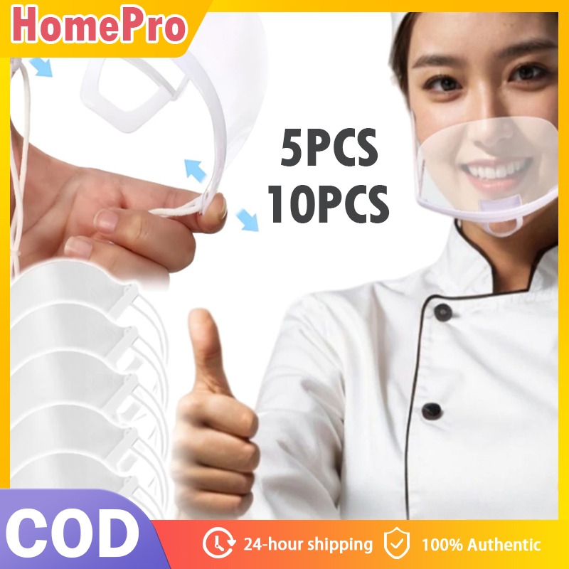 HOME 10Pcs Transparent Sanitary Mask Spit Guard Sanitary Kitchen Mask ...