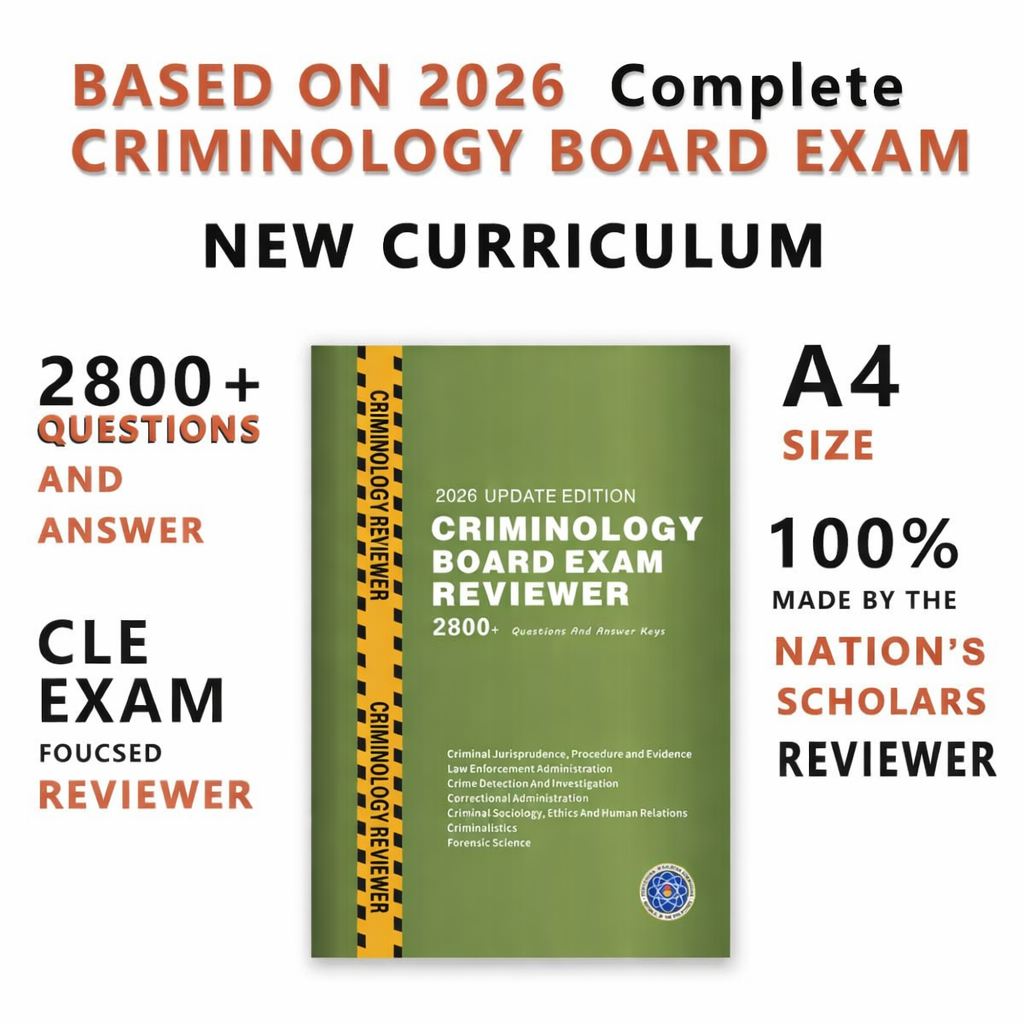 2026 Criminology Reviewer New Curriculum Complete Board Exam ...