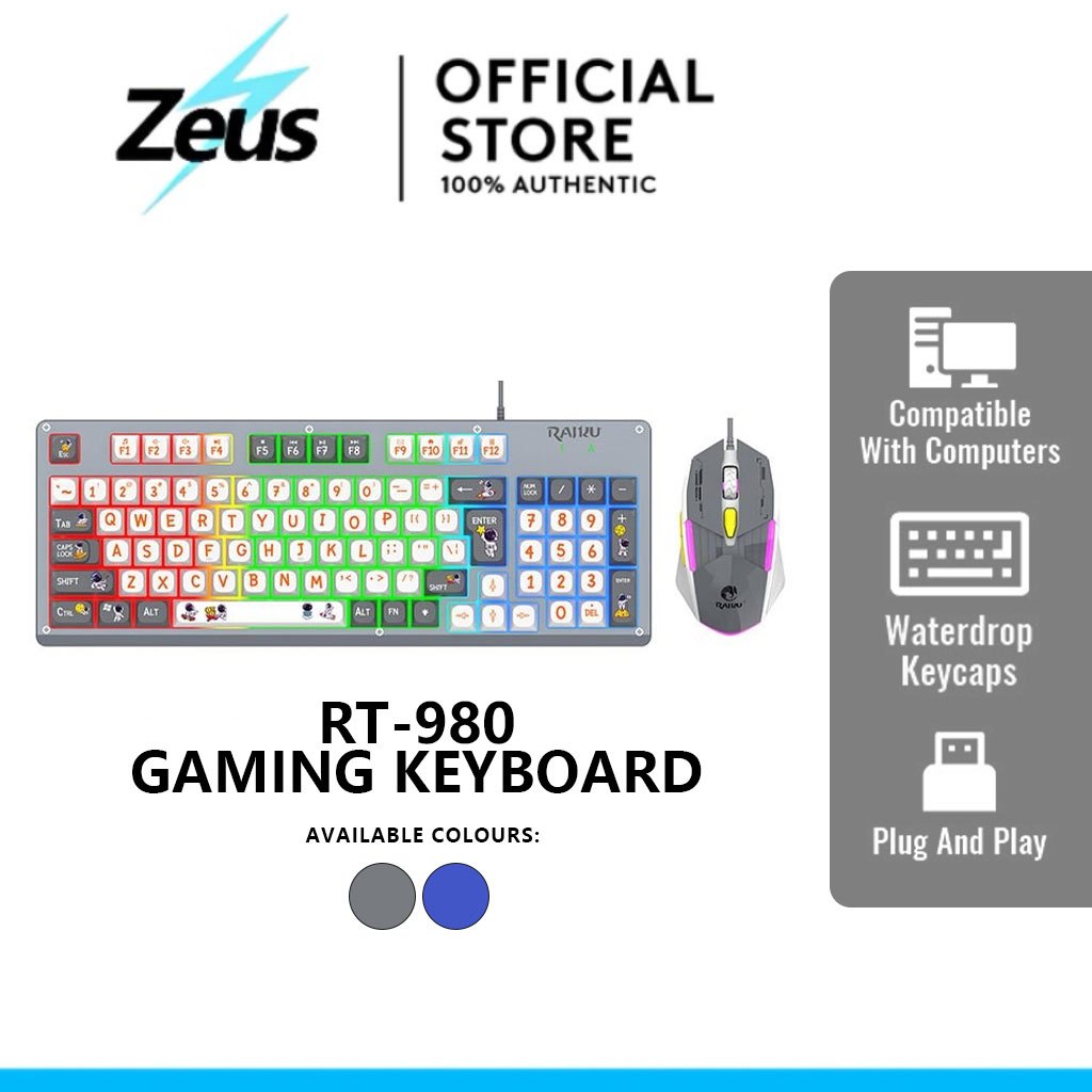 Zeus x RAIKU T98 PRO 94 Keys Metal Cover Rainbow Spherical Keycaps ...