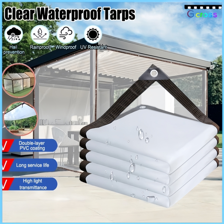 Gcross Transparent Trapal Waterproof Tarpaulin with Eyelets clear ...