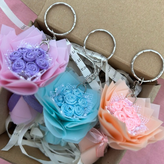 Mini Bouquet Keychain | Charm, Gift, Decor, Souvenir, Accessory ...