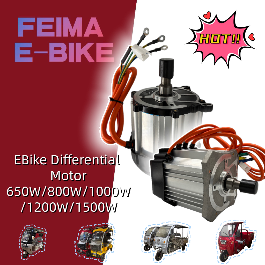 E-bike Sine/Square Wave Differential Motor | 48–60V 650W–1500W Electric ...
