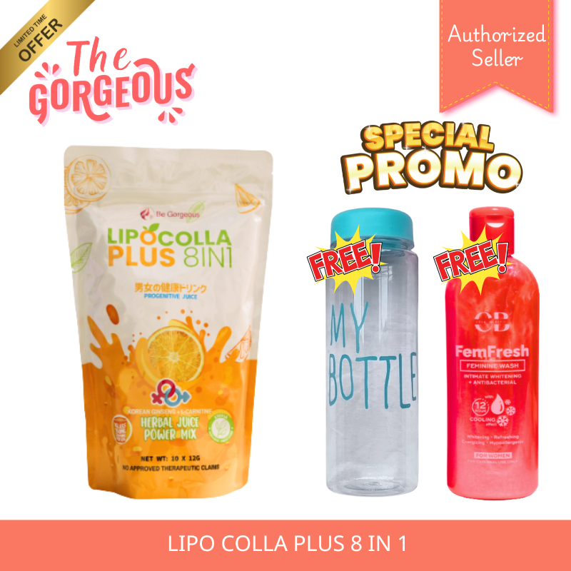 Be Gorgeous Lipo Colla Plus 8in1 L-Carnitine, Garcinia Cambogia,  Glutathione & Collagen Gluta Lipo | Shopee Philippines