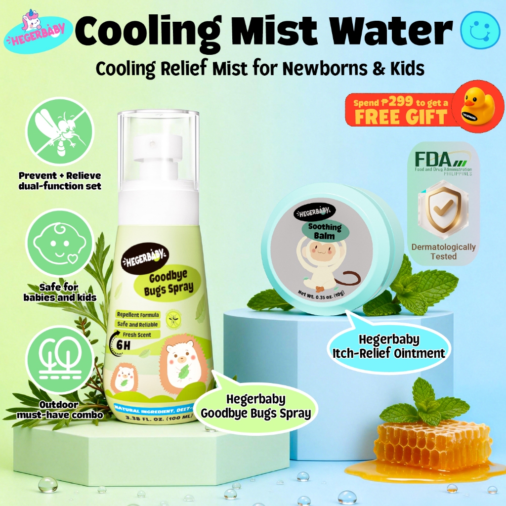Hegerbaby Bugs Spray + Soothing Balm - Bug Bite Relief & Mosquito ...