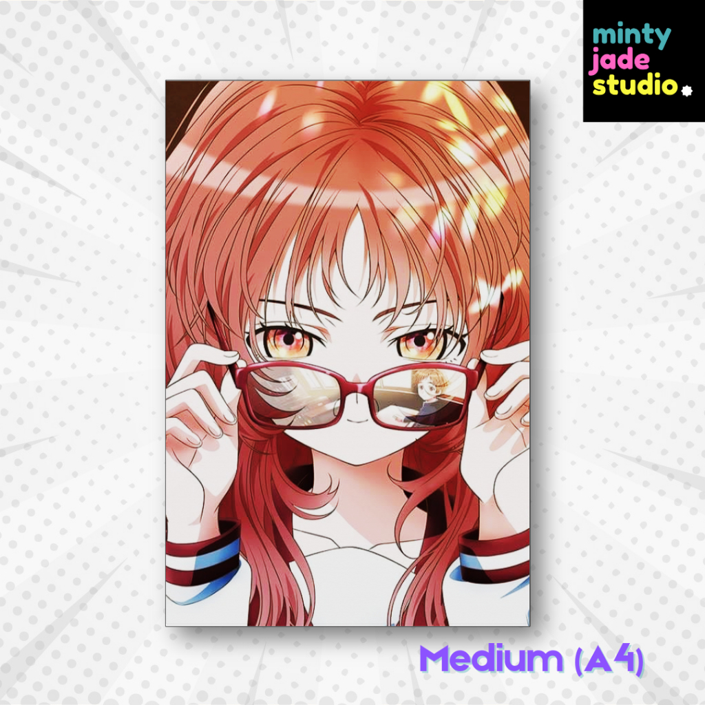 The Girl I like Forgot Her Glasses - Anime Poster Tile | Medium | A4 ...