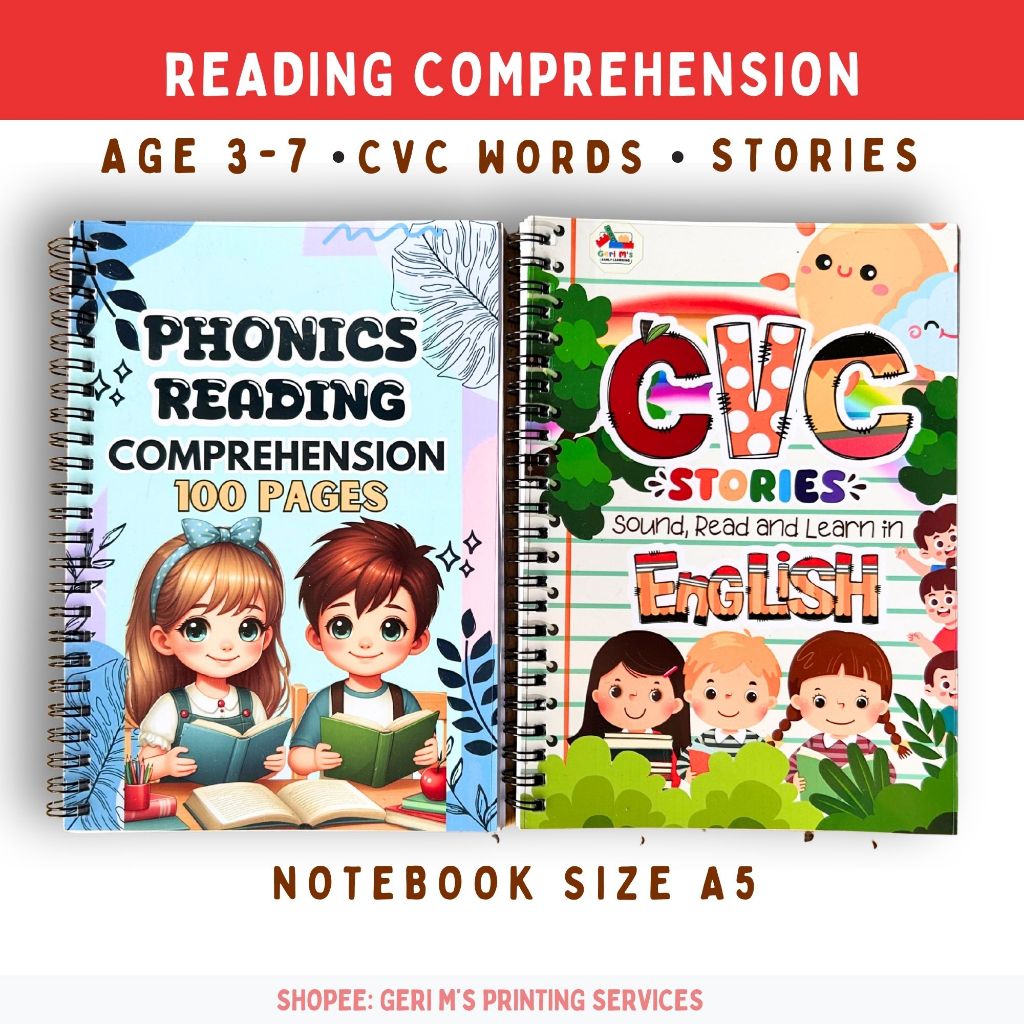 Reading Comprehension Set | CVC Words Phonics | Reading Practice ...