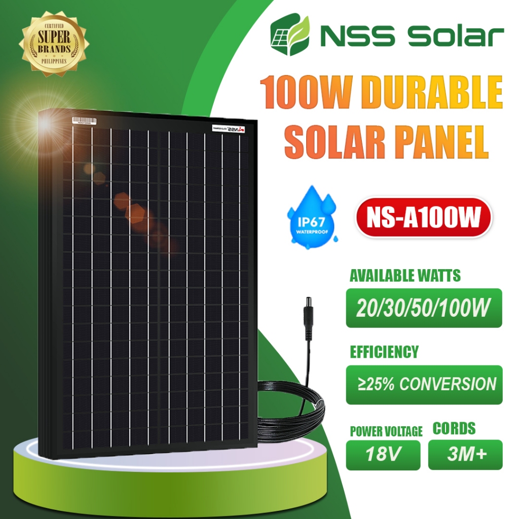 NSS solar panel 18V/20W/50w, DC solar panel charger | Shopee Philippines
