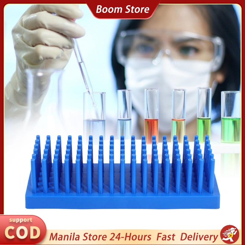 102 Column Test Tube Rack Blue Plastic Test Tube Drying Stand ...