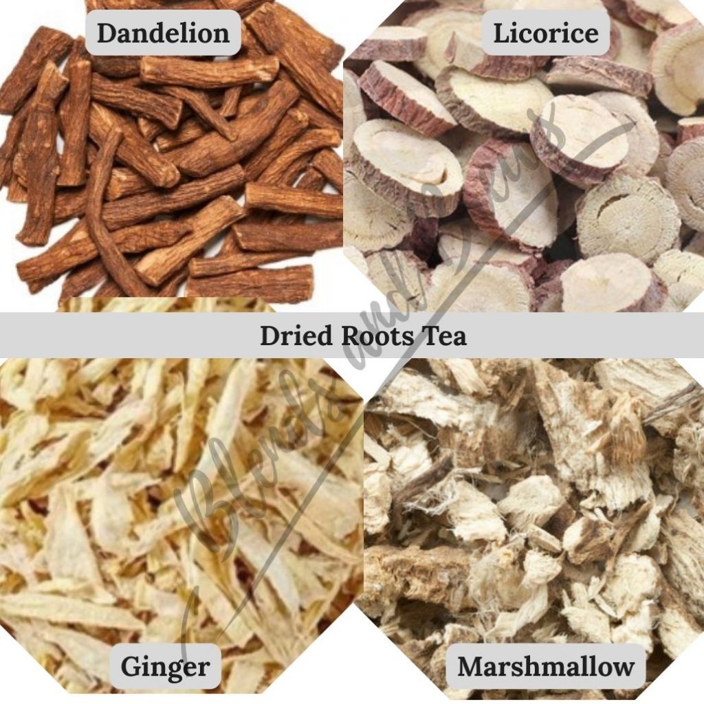 Dried Tea Roots (Dandelion, Licorice, Marshmallow Root, Ginger Tea ...