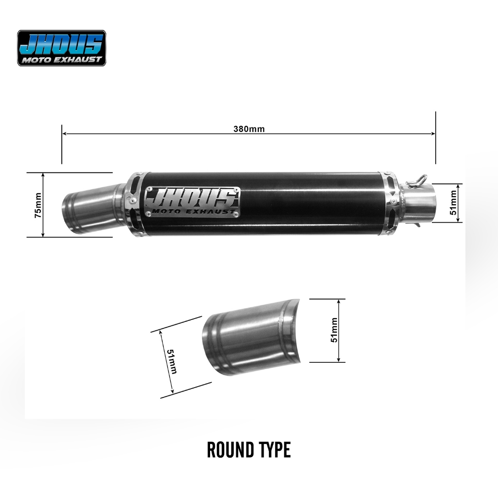 Jhous Open Pipe (Full System) Motorcycle Muffler Exhaust | Shopee ...