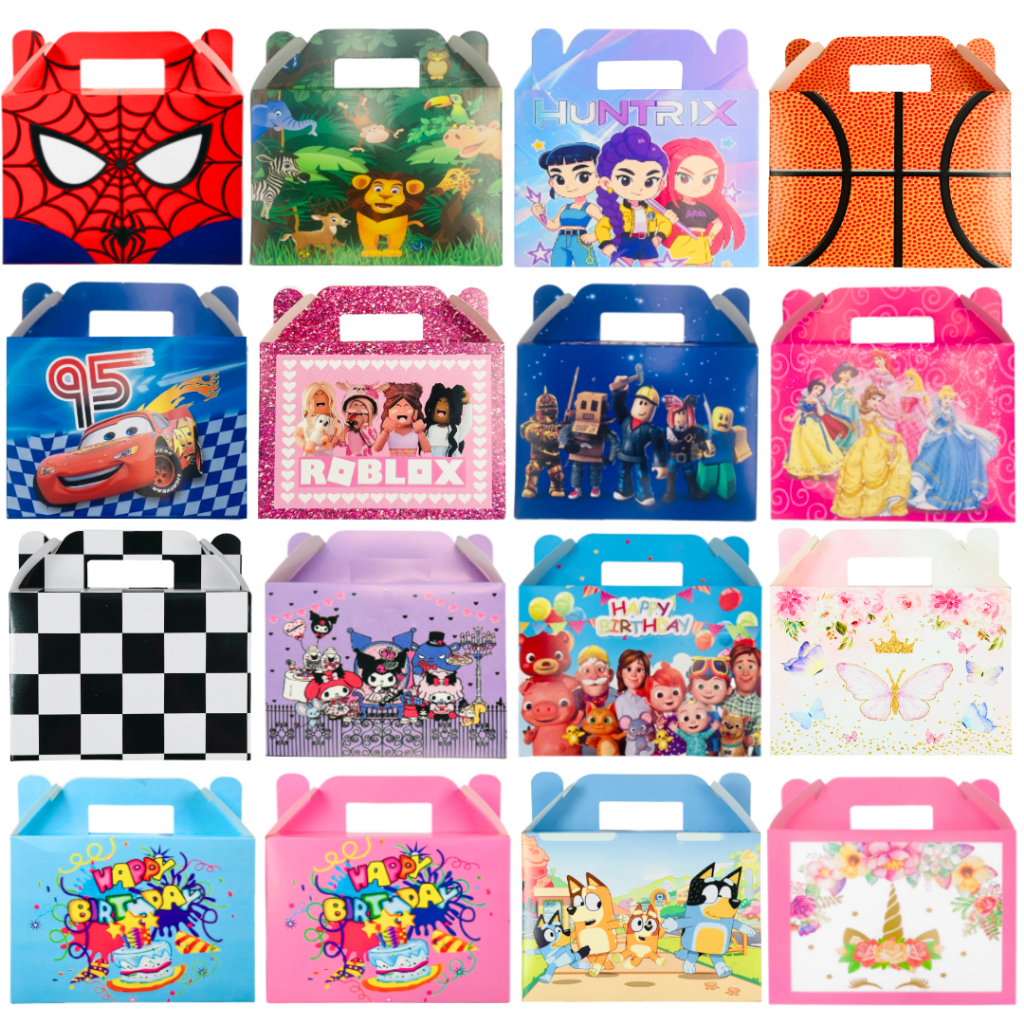 6 PCS Character Design Loot Box Lunchbox Candy Box Loot Bags Party ...