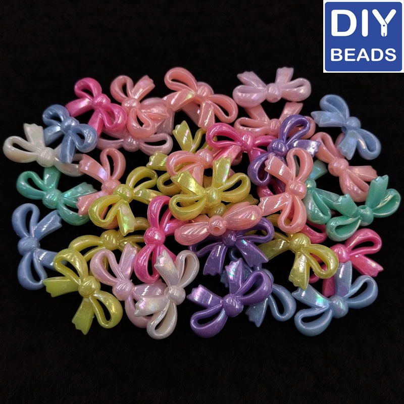 Diy Beads Pastel Rainbow Ribbon w/ Hole 27mm (165grams) | Shopee ...