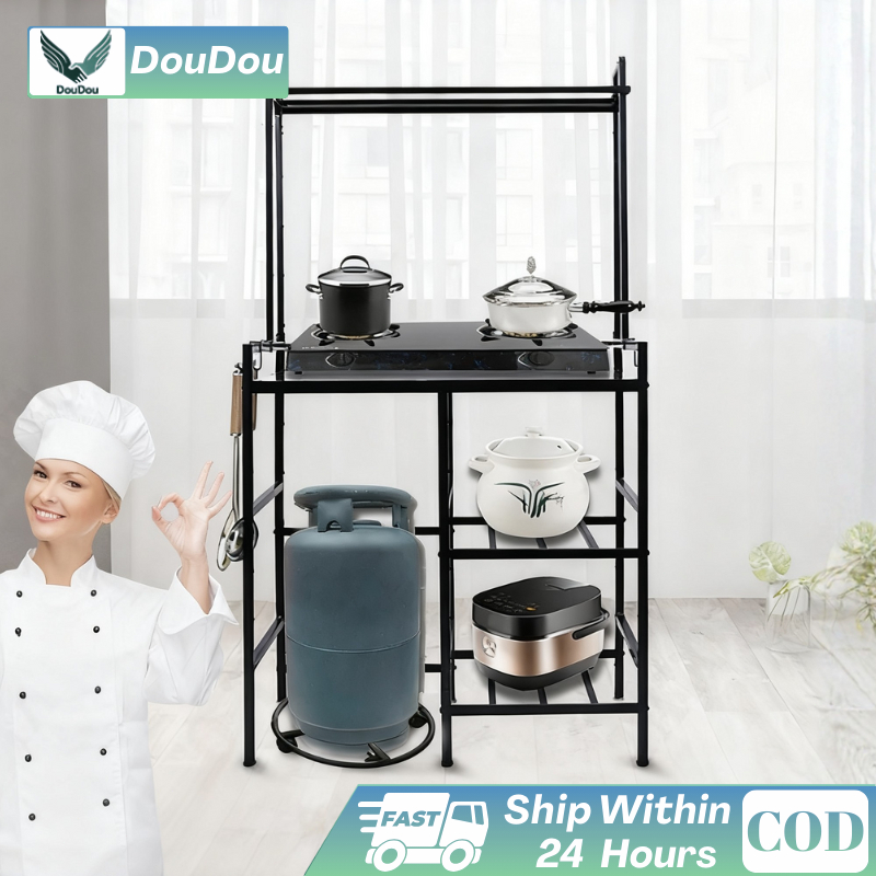 3Layer Gas Stove Stand Rack Heavy Duty Kitchen Stainless Organizer ...