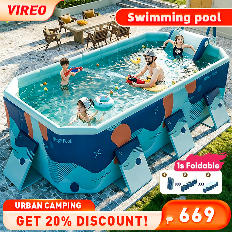 Non Inflatable No Airpump Required Swimming Pool For Family Foldable ...