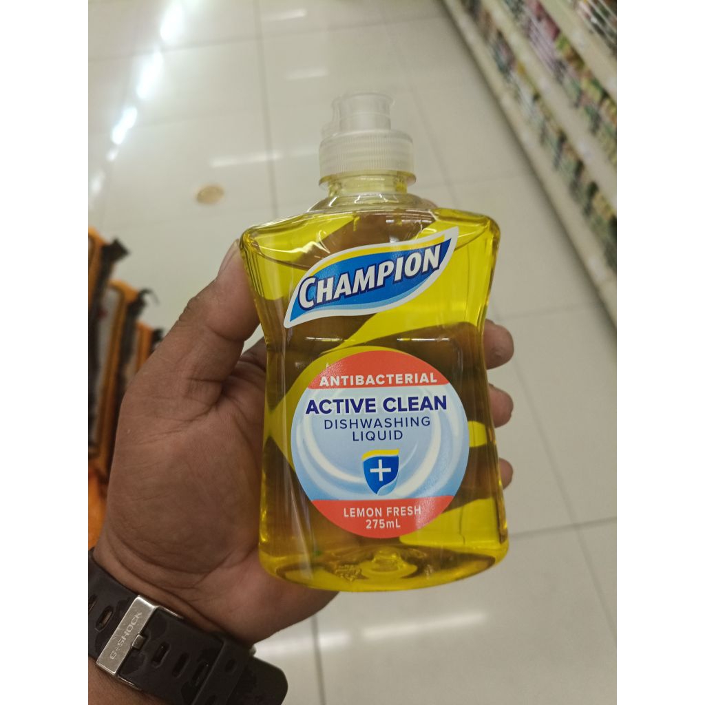 Champion Antibacterial Active Clean Dishwashing Liquid Lemon Fresh ...
