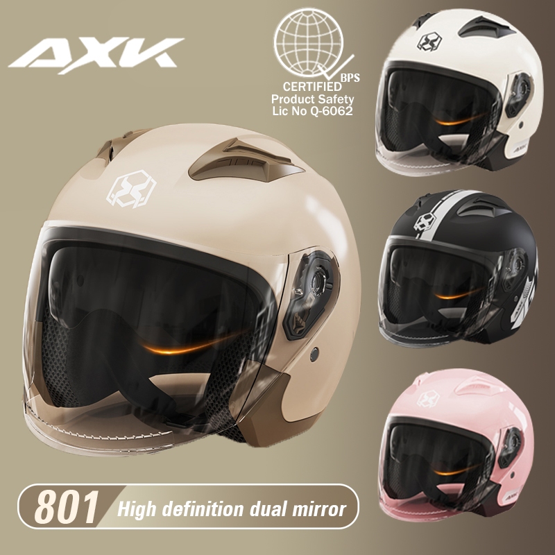 AXK Half Face Helmet 801 Wind Speed Series 54-62cm Headcircumference ...