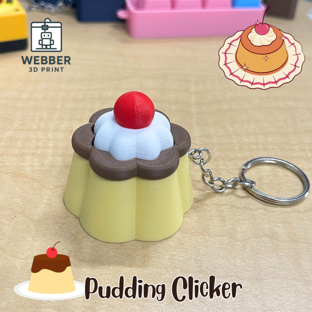 [READY STOCK] CLICKER - Webber 3D : Mini Purin Dessert Pudding ...