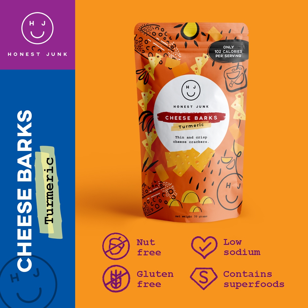 Honest Junk Turmeric Cheese Barks Guilt-Free Healthy Snacks | Shopee ...