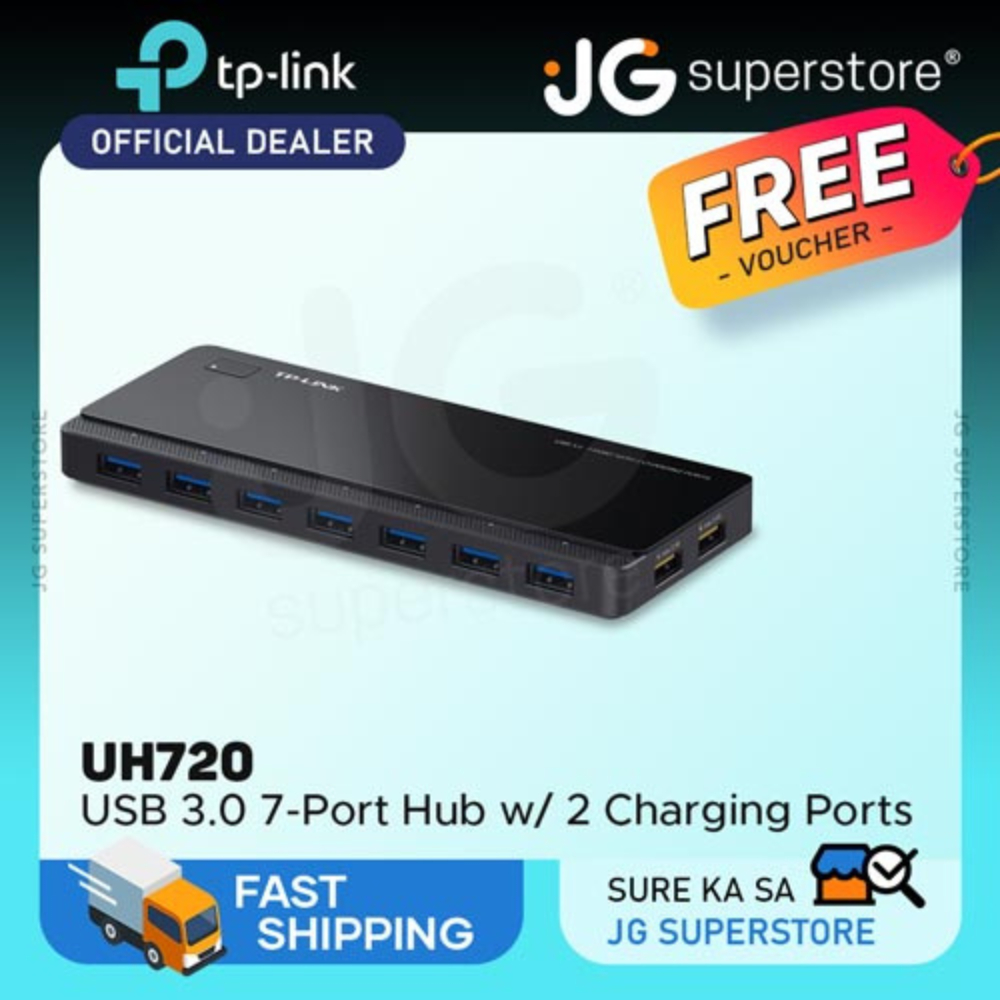 TP-Link UH720 USB 3.0 7-Port Hub w/ 2 Charging Ports, 5Gbps Data ...