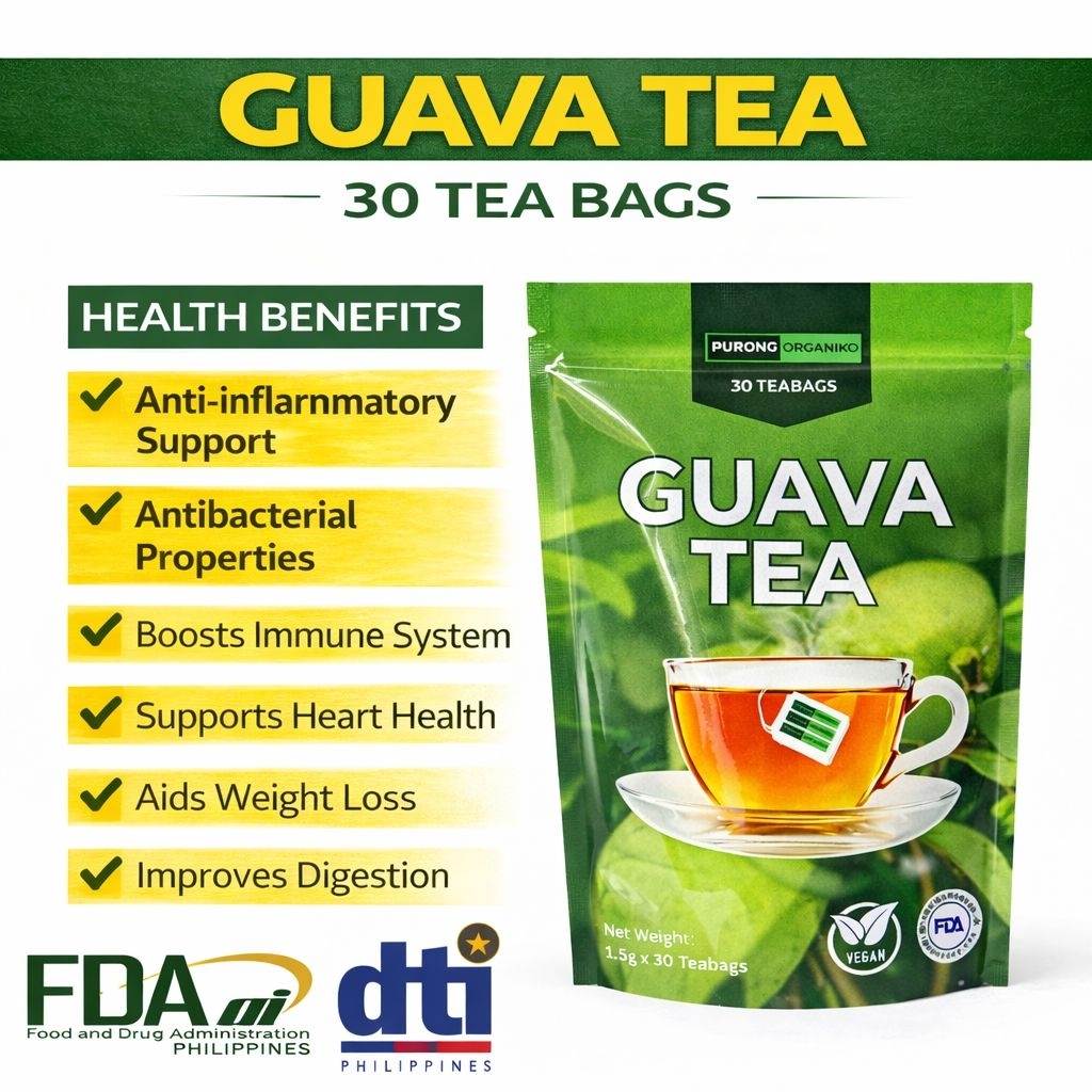 Guava Leaf Herbal Tea 30 Teabags | Indigestion & Acid Reflux Support ...