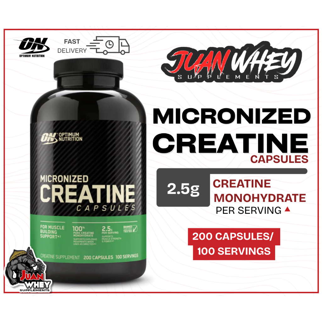 ON CREATINE CAPSULES (100 I 200 | 300 CAPS) SEALED BOTTLE | Shopee ...