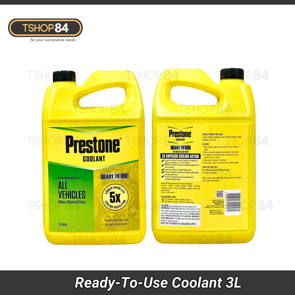 GREEN Coolant Preston Radiator Coolant READY TO USE 3L | Shopee Philippines