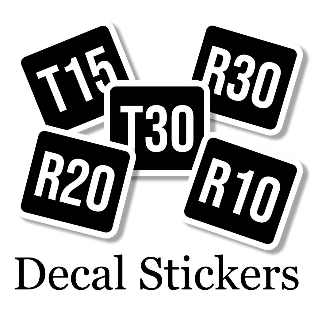 BT Decal Sticker Set - T15, T30, R10, R20, R30 | Shopee Philippines
