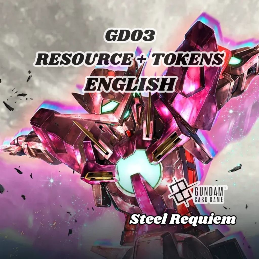 GD03 English Gundam Card Game | Steel Requiem RESOURCE + TOKEN Cards ...