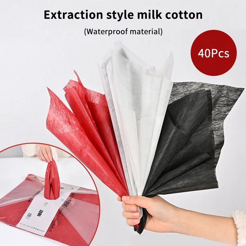 40pcs Cotton Waterproof Packaging Paper for DIY Bouquet Crafts Gifts ...