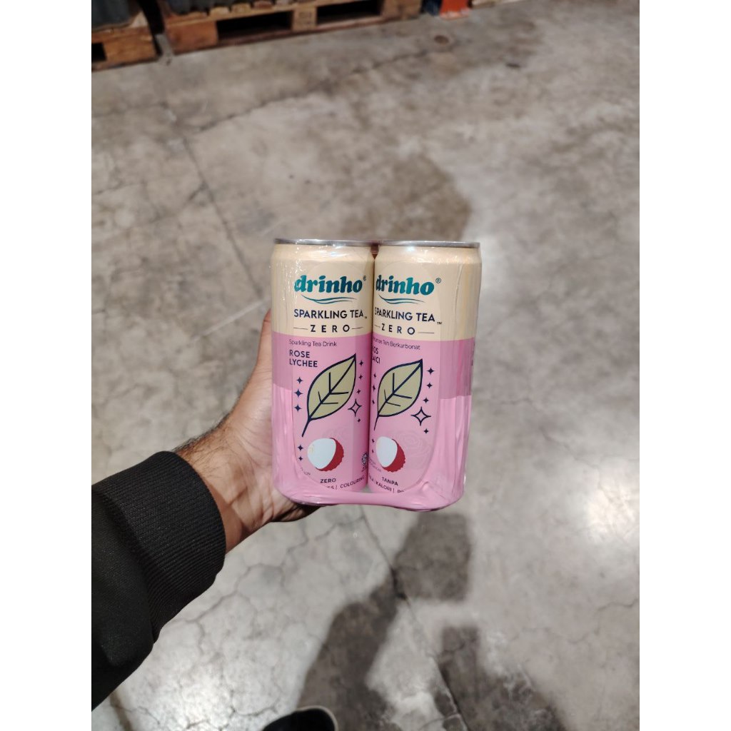 Drinho Sparkling Tea Rose Lychee Zero 4/320ml | Shopee Philippines
