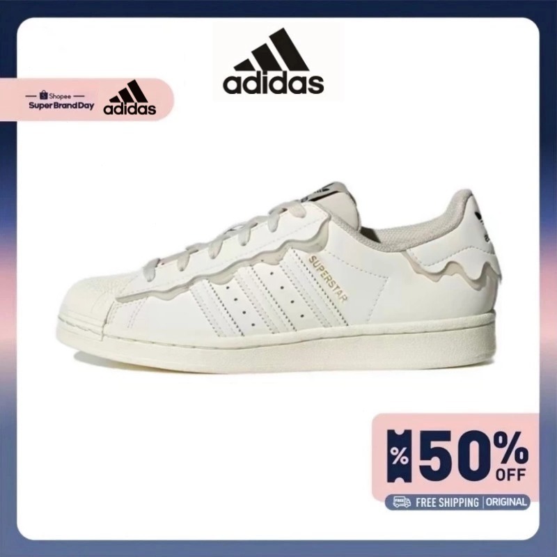 AdidasAdidas SUPERSTAR White Pink Sneakers Low Cut Women | Shopee  Philippines