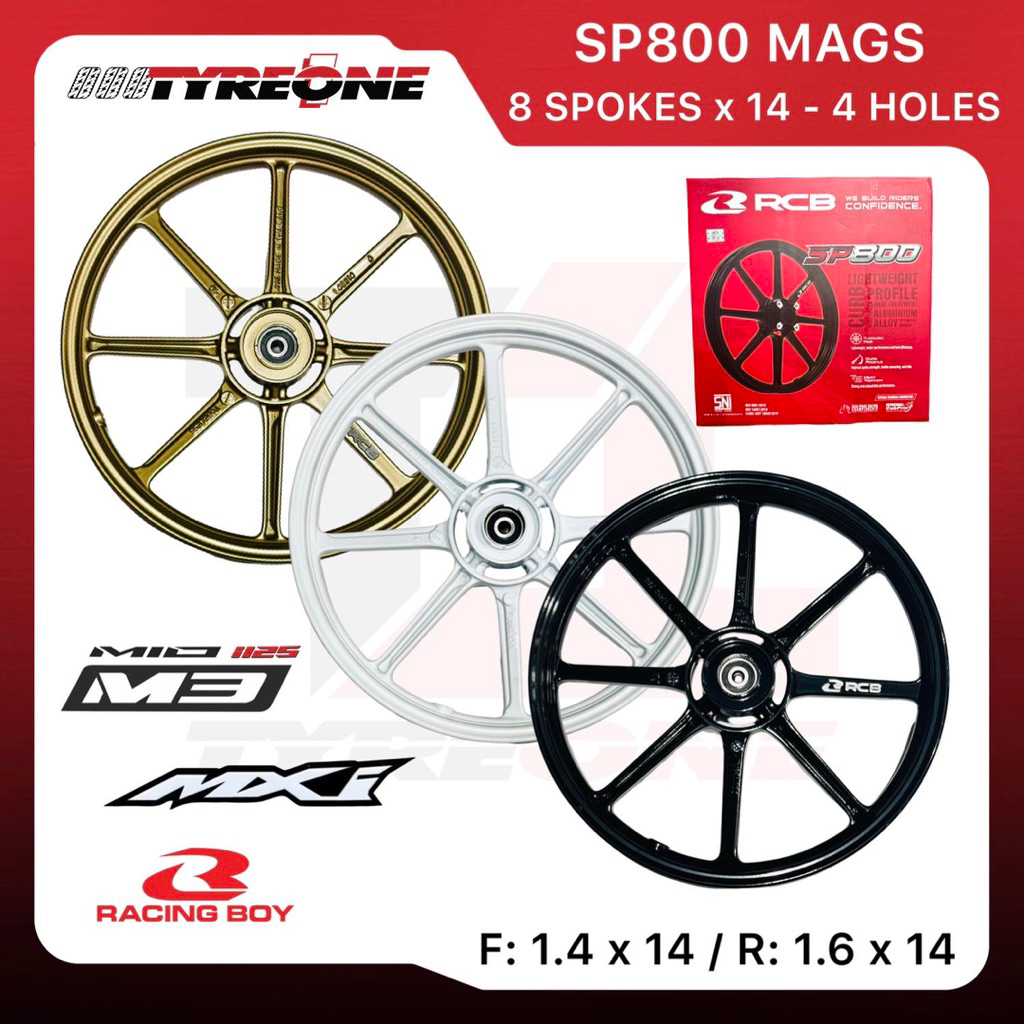 Racing Boy RCB Mags SP800 Mio I 125 / MXi 125 1.4 x 14 and 1.6 x 14 ...