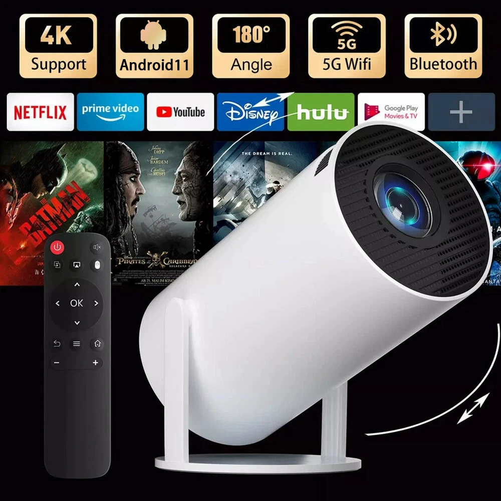 HY300 Mini Projector with WiFi and Bluetooth Built-in Apps 1080P Full ...