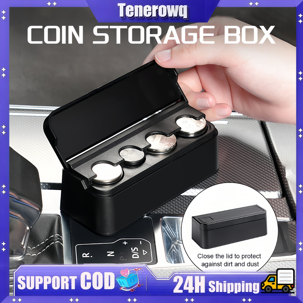 Car Interior Coin Pocket Cases Holder Portable Car Coin Storage Box ...