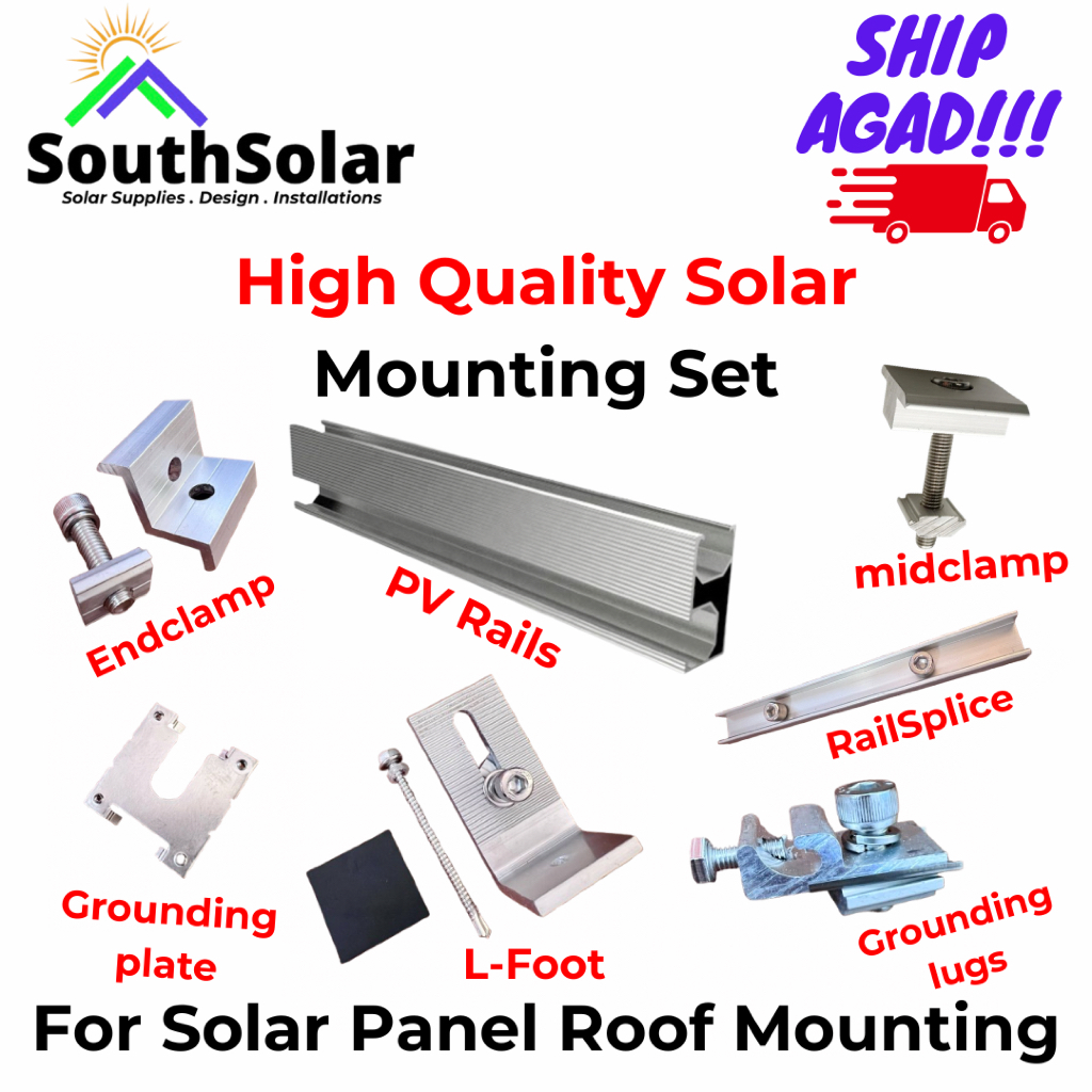 PV rails aluminum railings 2.4mtr 1.2mtr CUSTOM package solar mounting ...