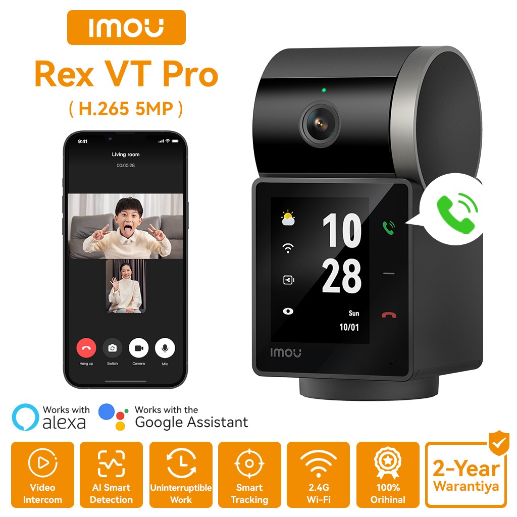Imou Rex VT Pro Indoor Camera with 3K live monitoring Security CCTV ...