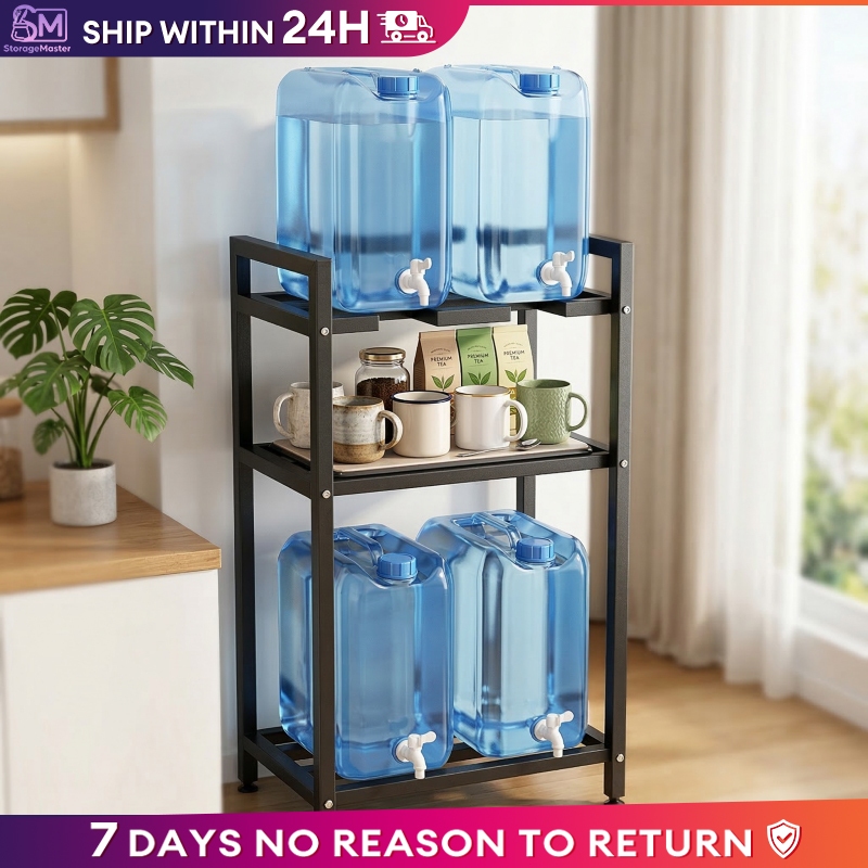 Water Container Rack Multi Layer Carbon Steel Water Rack Heavy Duty ...