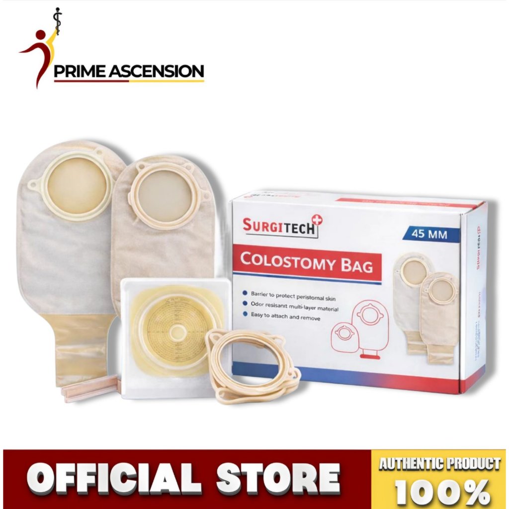 SURGITECH Colostomy Bag 45mm, 57mm, 60mm, 70mm (10set) | Shopee Philippines
