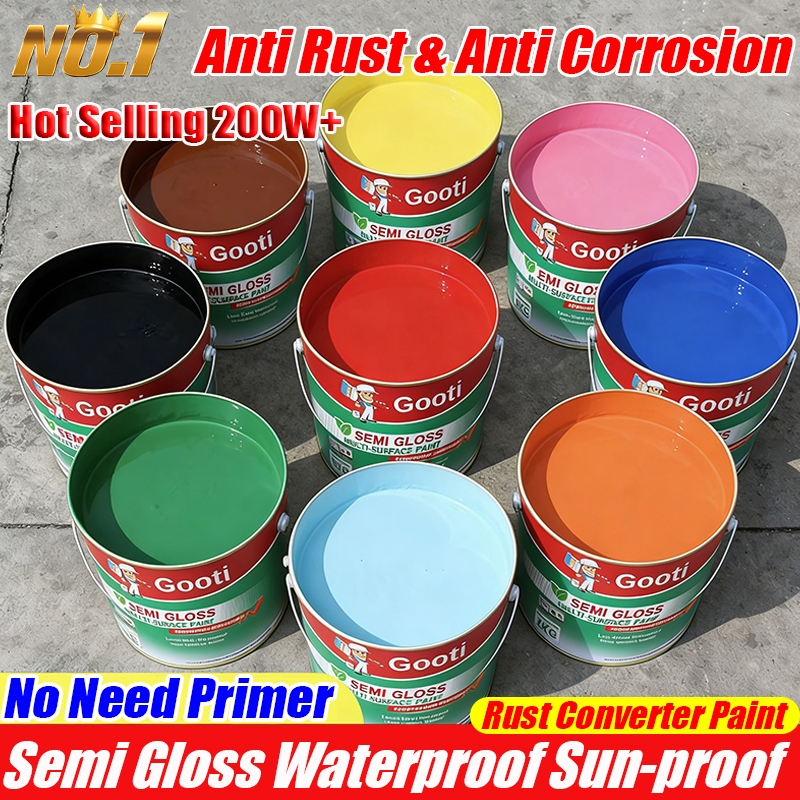 Never Rust Semi Gloss 2IN1 Metal Primer Anti Rust Paint Remover Metal ...