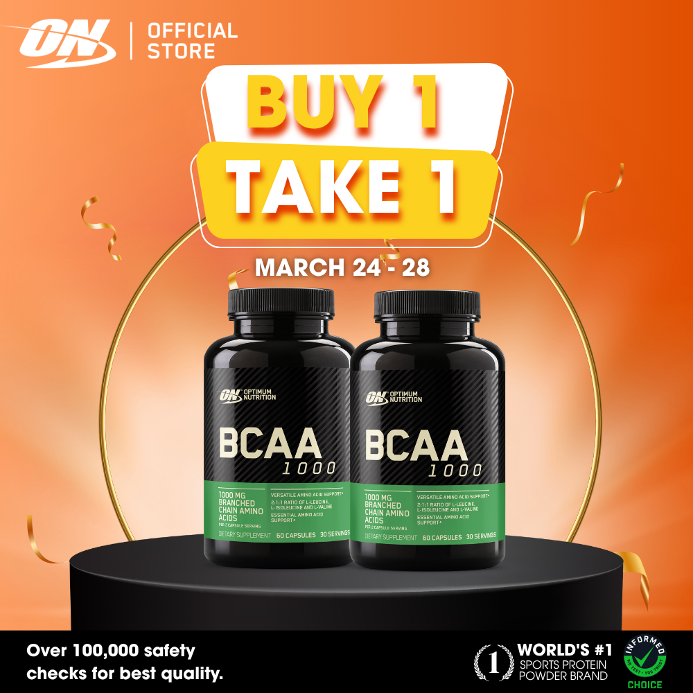 Optimum Nutrition BCAA 1000 [B1T1: BCAA 60 Caps March 24-28] | Shopee ...