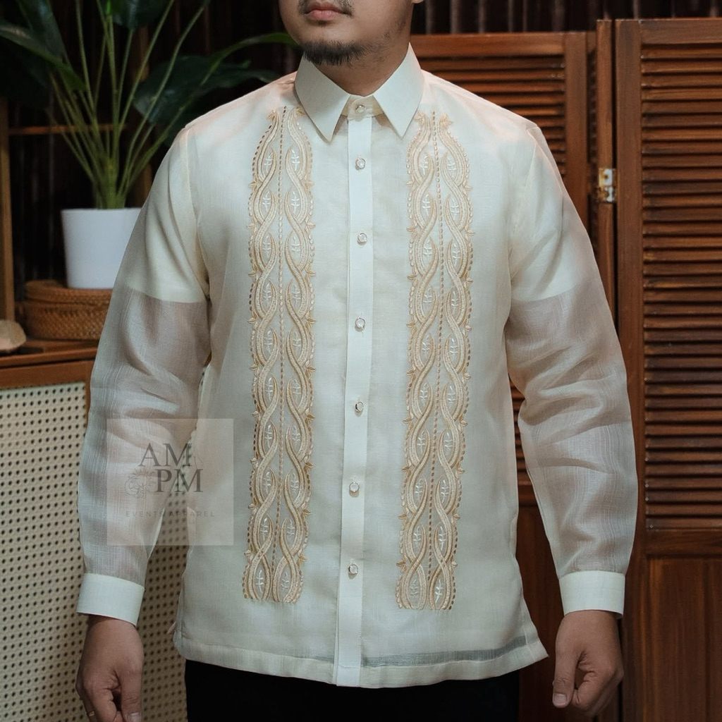 Premium Long Sleeves Barong Piña Cocoon | Ocho embroidery | Shopee ...