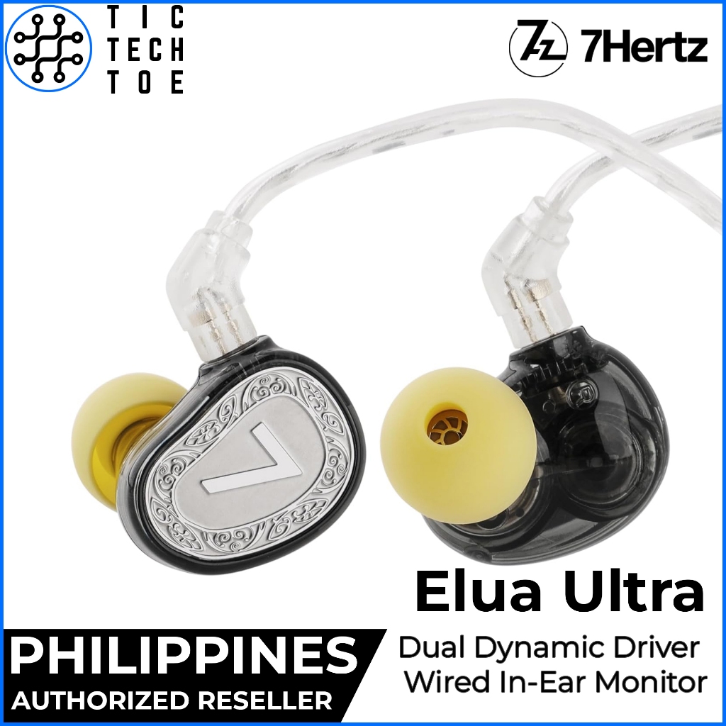 7Hz Elua Ultra Dual Dynamic Audio Driver Detachable Cable Wired In-Ear ...
