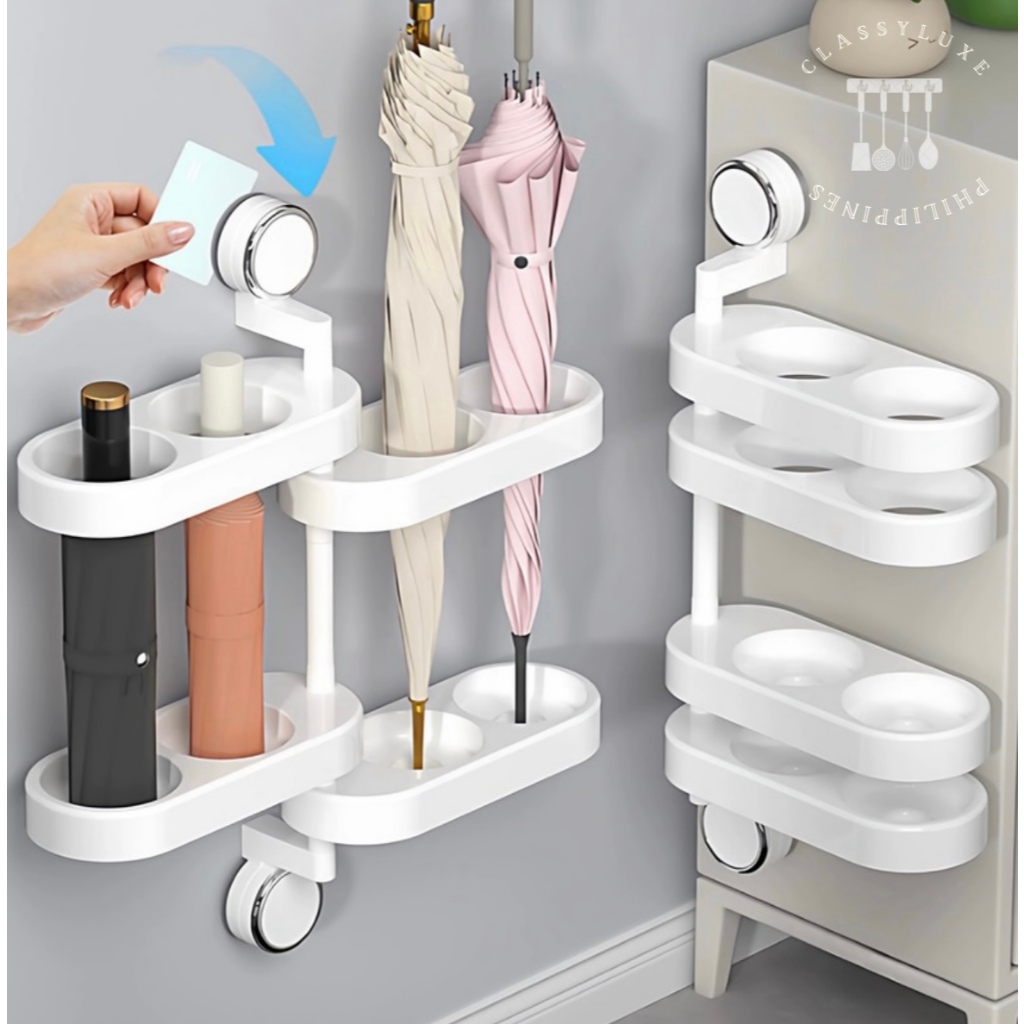 Classy Luxe Umbrella Holder Organizer Suction Cup Wall-mounted ...