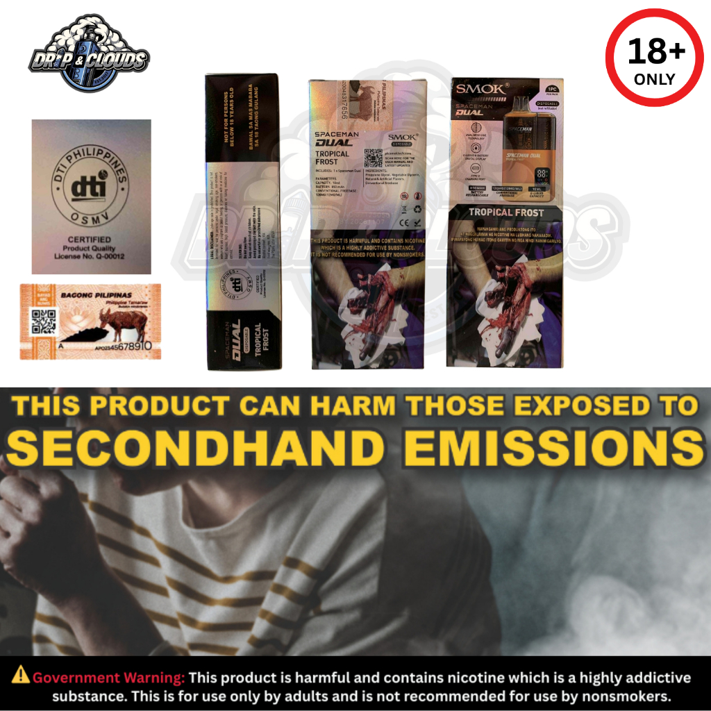 SMOK Spaceman Dual Disposable Vape 10ml | Shopee Philippines