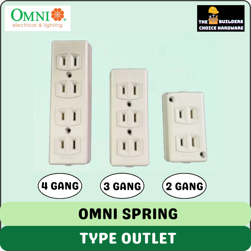 OMNI SPRING TYPE OUTLET 2 GANG STO-002, 3GANG STO-003, 4GANG STO-004 ...