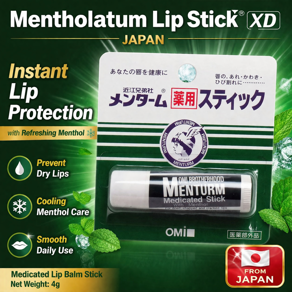 Omi Brotherhood Menturm Medicated Lip Balm Stick Regular Moist