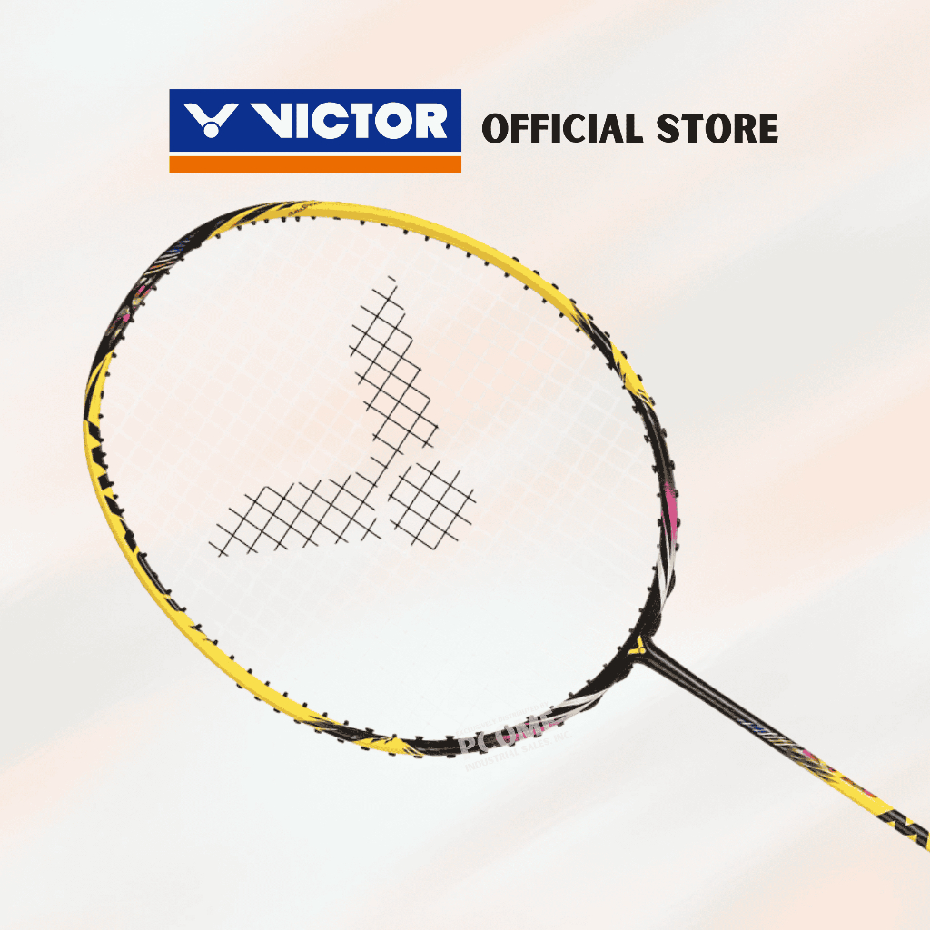 Victor AURASPEED 25MACH Racing Yellow Unstrung Badminton Racket with ...